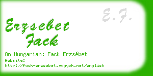 erzsebet fack business card